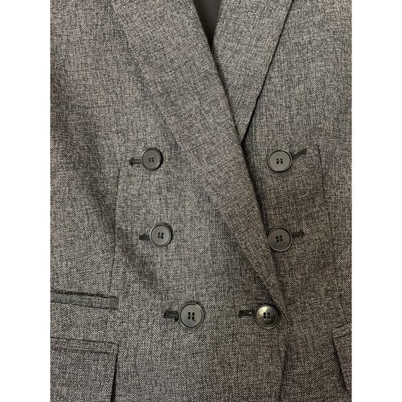 Ann Taylor Womens Jacket 4 Gray Buttons Fitted Wool Blend Lined - Picture 5 of 11